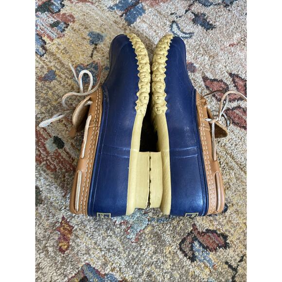 Vintage L.L. Bean Bean Boots Rainboots Women's Sz 8W Rubber Mocs Low Top - Picture 8 of 10